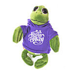 Cute Turtle In Purple Birthday Hoodie