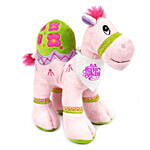 Soft Pink Toy Camel With Pink Birthday Bandana
