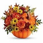 Floral Bliss Arrangment in Pumpkin