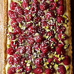 Raspberry and Pistachio Custard Tart 4 Portion
