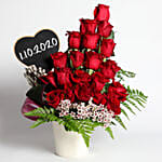 Forbidden Red Roses Arrangement