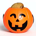 Halloween Pumpkin Basket With Cookies