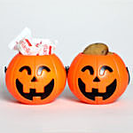 Pumpkin Baskets With Raffello and Cookies