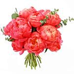 Charming Coral Peony Bouquet