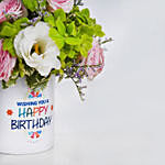 Birthday Wishes Floral Mug Arrangement