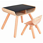 Multifunctional Wooden Table And Chair Black