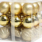 Gold Colour Bauble Pack Of 27 Pcs
