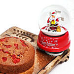 Plum Cake & Musical Santa Snow Globe