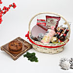 Happy Holidays Hampers With Choco Chips Cake