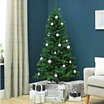Artificial Christmas Tree with Silver Decoration Ornaments