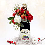 Sparkling Juice Bottle With Tied Flowers