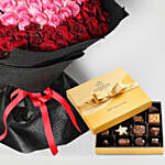 Godiva and 150 Roses Bouquet