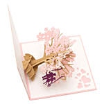 Couple and Cherry Blossom Tree 3D Card