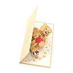 Teddy With Love Heart 3D Card