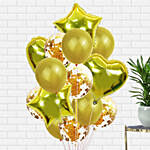 Golden Latex and Foil balloons