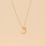 Crescent Moon Star Pearl Necklace