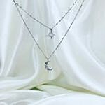 Double Layer Star Moon Necklace