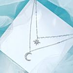 Double Layer Star Moon Necklace