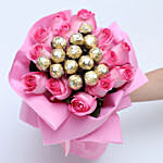Special Roses and Ferrero Rocher Bouquet