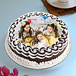 Delightful Birthday Photo Cake- Black Forest 1 Kg Eggless