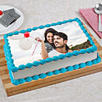 Happy In Love Photo Cake- Butterscotch 2 Kg Eggless