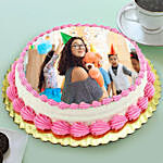 Special Birthday Photo Cake- Pineapple 2 Kg Eggless