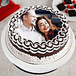Delightful Designer Photo Cake- Black Forest Half Kg Eggless