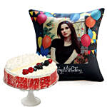 Birthday Balloon Cushion with Vanilla Cake