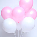 Lovely Pink And White Balloon Bouquet
