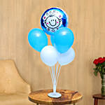 Its A Boy Blue N White Cute Balloon Bouquet