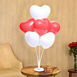 Red And White Hearts Balloon Bouquet