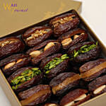 A Box Of Medium Majdool Dates with Dry Nuts Filling 780g