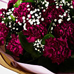 Alluring Purple Carnations Bouquet