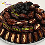 A Plate Of Majdool Dates with Dry Nuts Filling 1.535kg