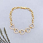 Beautiful Heart Shape Gold-Toned Bracelet