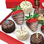 Birthday Wishes White Chocolate Dipped Pineapple Box