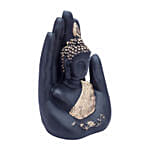 Black & Gold Handcrafted Palm Buddha Figurine