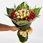 Delightful Carnations N Ferrero Rocher Bouquet