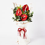 Enticing Red Anthurium Bouquet