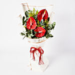 Enticing Red Anthurium Bouquet