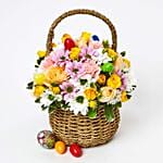 Exotic Flowers Basket Arrangement