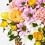 Exotic Flowers Basket Arrangement