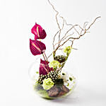 Exquisite Mixed Flowers In Glass Vase