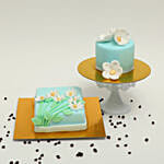 Fondant Icing Chocolate Mono Cake Duo