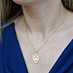 Gold Plated Brass Leopard Shape Necklace