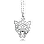 Silver Plated Brass Chui Leopard Necklace