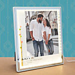 White Square Table-Top LED Photo Frame