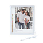 White Square Table-Top LED Photo Frame