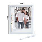 White Square Table-Top LED Photo Frame