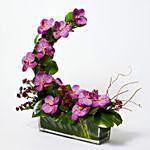 Striking Mixed Flowers Rectangular Vase Arrangement